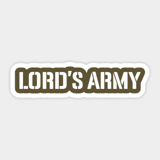 We're in the Lord's Army Sticker
